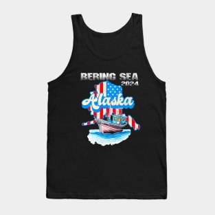 Alaskan Fishing Boater Alaska Fish Bering Sea Fisherman 2024 Tank Top